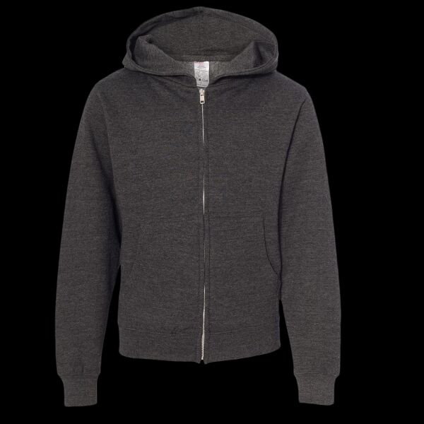 Youth Midweight Full-Zip Hooded Sweatshirt Thumbnail